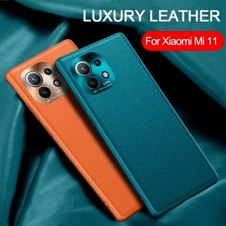 เคสโทรศัพท์มือถือหนัง Pu ป้องกันเลนส์กล้องสําหรับ Xiaomi 11 Lite 5G Ne Mi 11Lite