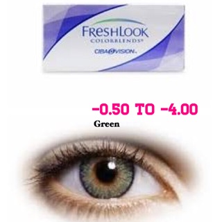 SHOP120 ลด120฿ Freshlook Colorblends สีGreen สายตา-0.50 ถึง -4.00