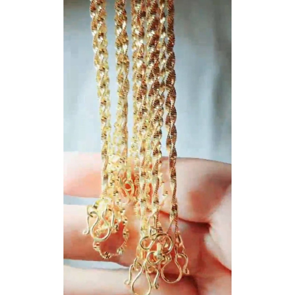 🎁สร้อยคอเลสดิสโก้ชุบทองคำ18kยาว16"/18"/20"