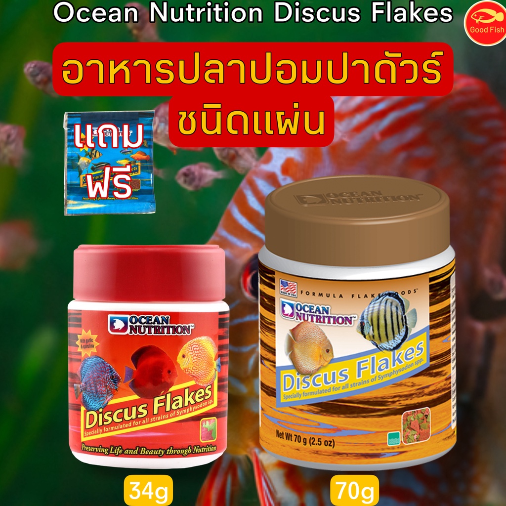Ocean Nutrition Discus Flakes อาหารปลาปอมปาดัวร์