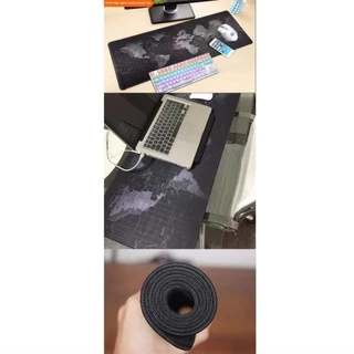 Alitech mousepads Big Size. 80 x 30 cm. แผ่นรองเม้าส์ ขนาดใหญ่ ใช้งานดี ลายแผนที่โลก