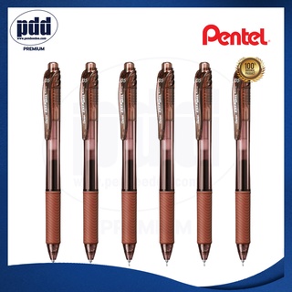 6 ct Pentel Energel-X Gel Pen 0.5 mm. - ปากกาหมึกเจล เพนเทล เอ็นเนอร์เจล-เอ็กซ์ หัวเข็ม 0.5 มม. แบบกด [Pdd Premium]