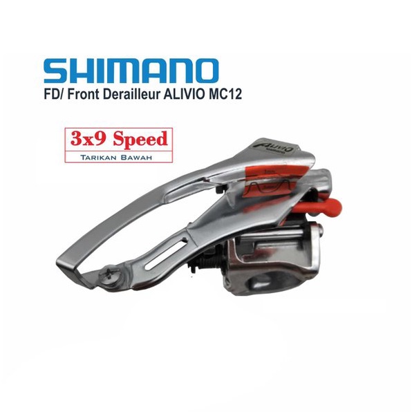 FD SHIMANO Alivio MC12 3 Speed JAPAN FRONT derailleur เกียร์ shift Mtb racing จักรยาน Lower Pull OLD SCHOOL federal CALLUSH ไม่มี Altus Acera Sora