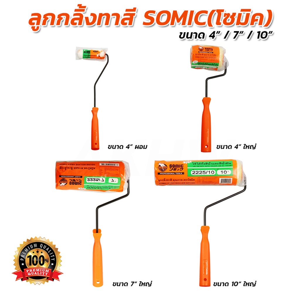 SOMIC ลูกกลิ้งทาสี 2IN1 โซมิค ขนาด 4นิ้ว