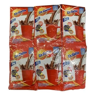 Ovaltine 3in1 Chocolate Malt เครื่องดื่มมอลต์รสช็อกโกแลต โอวัลติน ไฮไนน์ 3 อิน 1 แบบแผง 18 กรัม (24 ซอง)