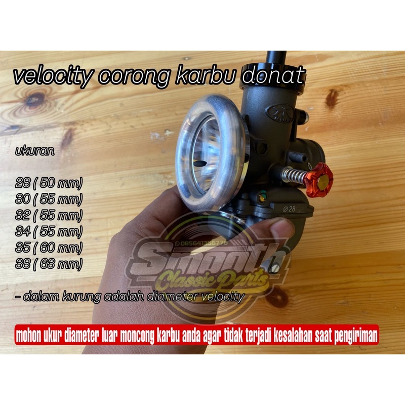 Velocity Funnel Carburetor Donut Ring รุ ่ น pwk 26 28 30 32 34mm pe pwl 28mm