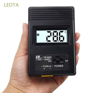 Leota เครื่องวัดอุณหภูมิดิจิทัล TM-902C K Type -50C เป็น 1300C เซนเซอร์วัดอุณหภูมิ สีดํา