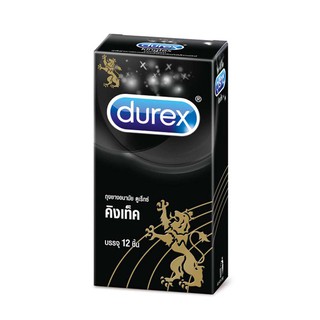 🔥สินค้าขายดี!! ดูเร็กซ์ คิงเท็ค ถุงยางอนามัย แพ็ค 12 ชิ้น Durex Kingtex Condom x 12 pcs