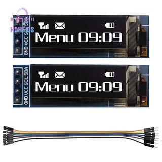 2Pcs I2C OLED Screen Driver 0.91 Inch OLED Display ule SSD1306 OLED Display ule DC 3.3V-5V for Raspberry,Arduino