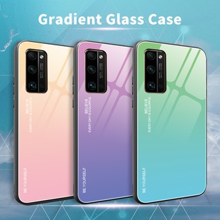 Huawei P40 P30 Pro Lite Play 8A Android TPU Phone Glass Case กรณีที่โทรศัพท์แก้วสีทนต่อการสึกหรอและป้องกันรอยขีดข่วนAndroid TPU Phone Glass Case กรณีที่โทรศัพท์แก้วสีทนต่อการสึกหรอและป้องกันรอยขีดข่วน