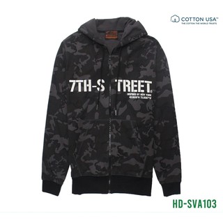7th Street  Hoodie ลายพราง "Gray Military" รุ่น Army
