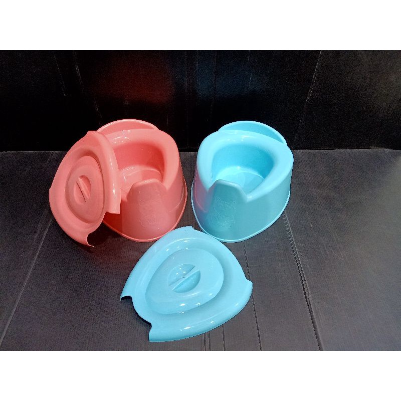 กระโถน กระโถนเด็ก มีฝาปิด ปั้มลายน่ารัก สีพาสเทล ทำจากพลาสติก  ขนาด กว้าง20ยาว 23สูง14 เซน พร้อมส่ง - รูปที่ 3