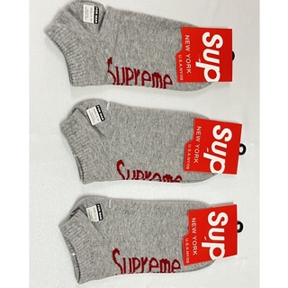 ถุงเท้ากีฬาถุงเท้าSup ซัพพอร์ต สีเทาอ่อนกับสีขาว ขนาด 24-28 ซม.Sup-099
