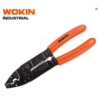 WOKIN 552808 คีมตัด/ย้ำ/ปลอกสายไฟ Wire stripper ความยาว 8.5", 0.75 - 7 mm²