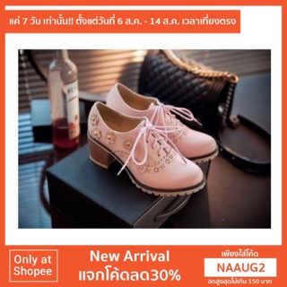 size 34-39 minisizestore นำเข้า รองเท้าหนัง รุ่น Korean pastel oxford