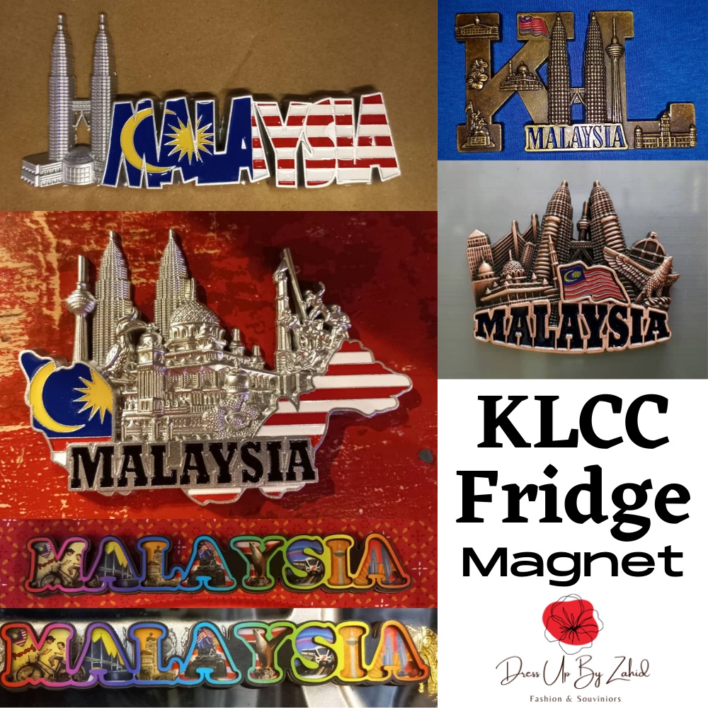 KLCC แม่เหล็กติดตู้เย็นโลหะของที่ระลึก KLCC Twin Tower Flag แม่เหล็กติดตู้เย็นโลหะ