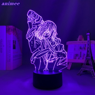 โคมไฟตั้งโต๊ะ Led รูปการ์ตูนอนิเมะ มังงะ 3d สําหรับตกแต่งห้องนอนเด็ก