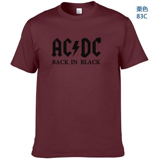 เสื้อผ้าผชLsmtx1 เสื้อยืด ผ้าฝ้าย พิมพ์ลายวงร็อค Ac Dc พลัสไซซ์ สําหรับผู้ชายS-5XL