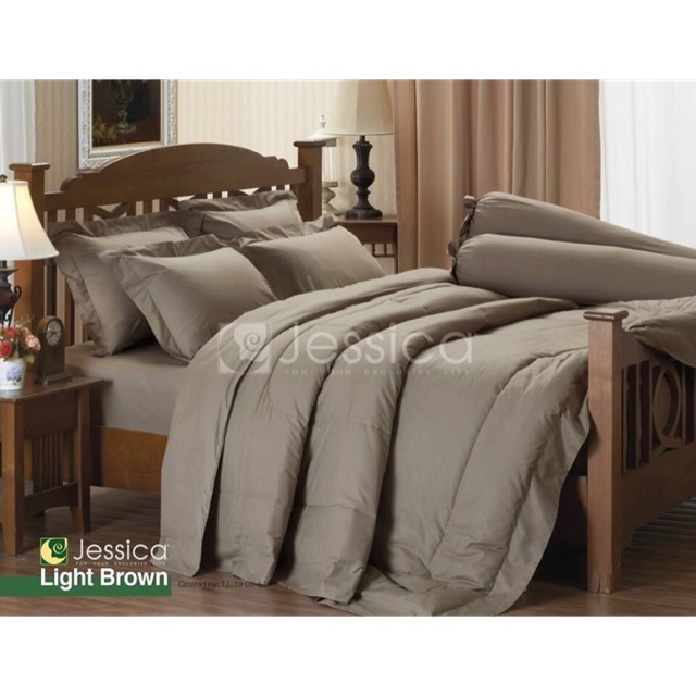 ชุดผ้าปูที่นอน ผ้าห่ม Jessica สีพื้น