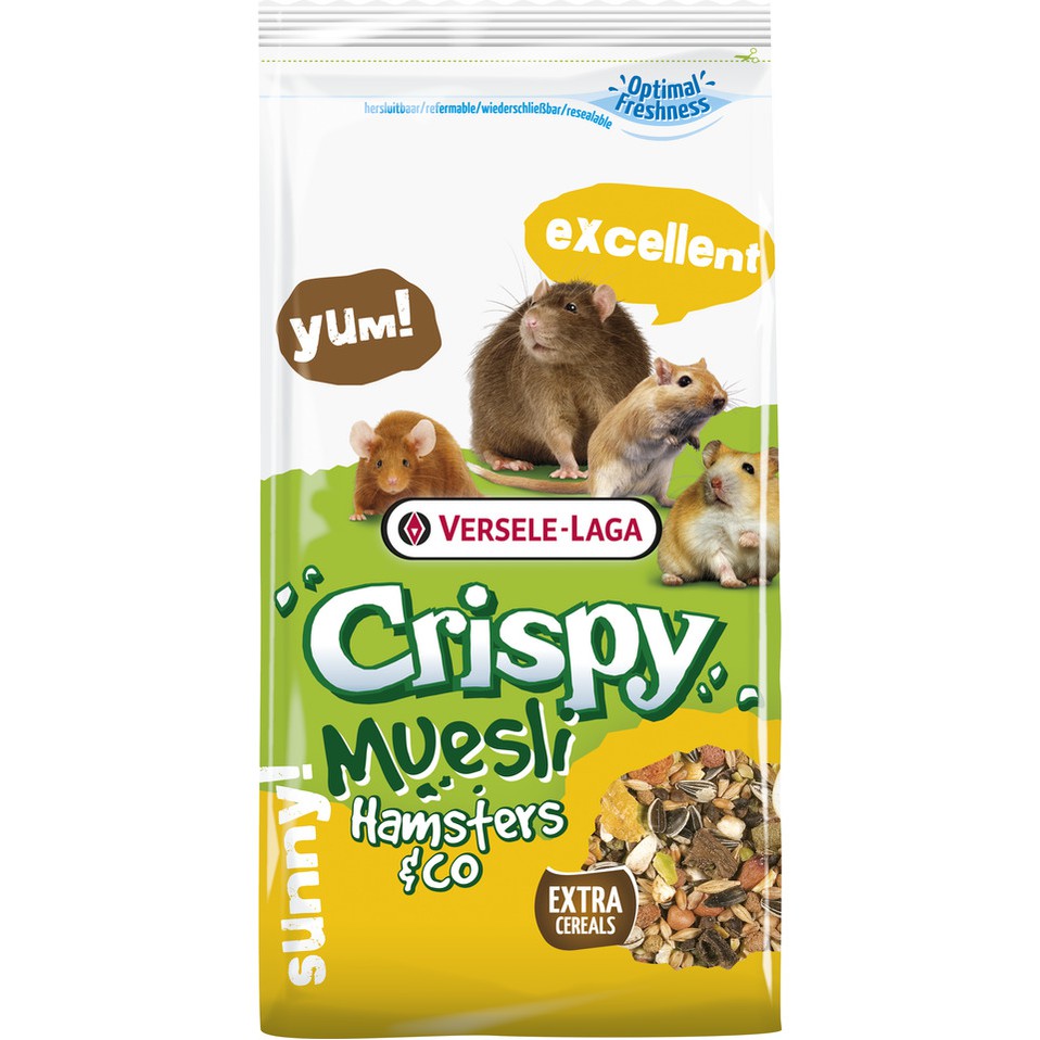 อาหารหนูแฮมเตอร์และสัตว์ฟันแทะ Crispy Muesli Hamster