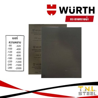 กระดาษทรายน้ำ เบอร์ 80-2000 แบรนด์ Wurth