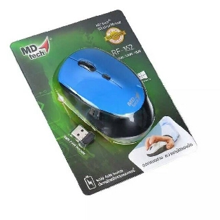 Wireless Mouse RF-162 MD-Tech USB เม้าส์ไร้สาย สีดำ/ฟ้า