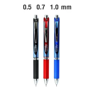ปากกาเจล Pentel energel แบบกด เปลี่ยน ไส้ปากกาเพนเทล ขนาด 0.5 0.7 และ 1.0 มม.หมึกน้ำเงิน แดง ดำ