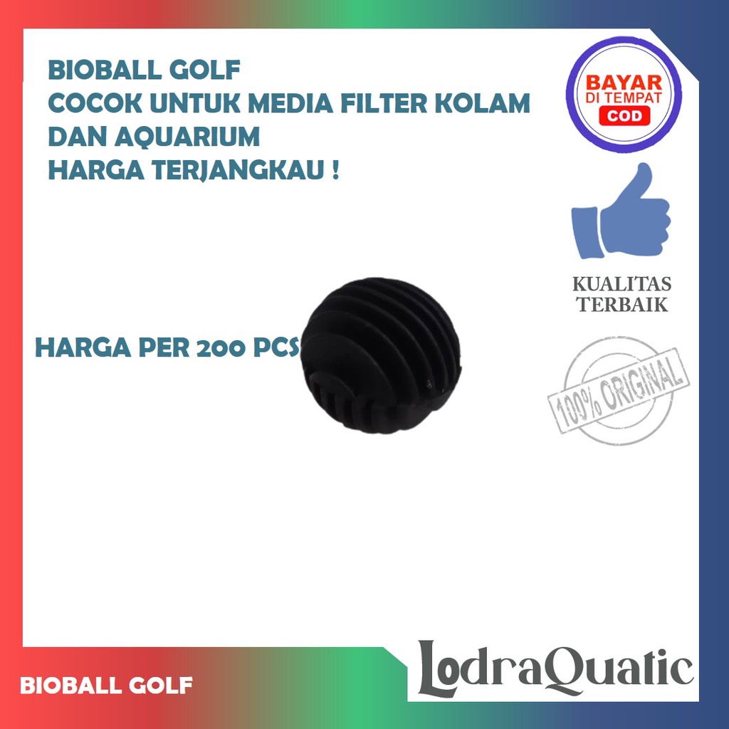 ! Bio BALL GOLF PER 200 ชิ้น POOL FILTER MEDIA AQUARIUM FILTER บ้าน BACTERIA KOID FILTER BIOBALL MED