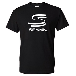 เสื้อยืดผ้าฝ้ายพิมพ์ลายขายดี เสื้อยืดแขนสั้นลําลอง ผ้าฝ้าย พิมพ์ลาย Ayrton Senna F1 สีพื้น สไตล์สตรีท แฟชั่นสําหรับผู้ชา