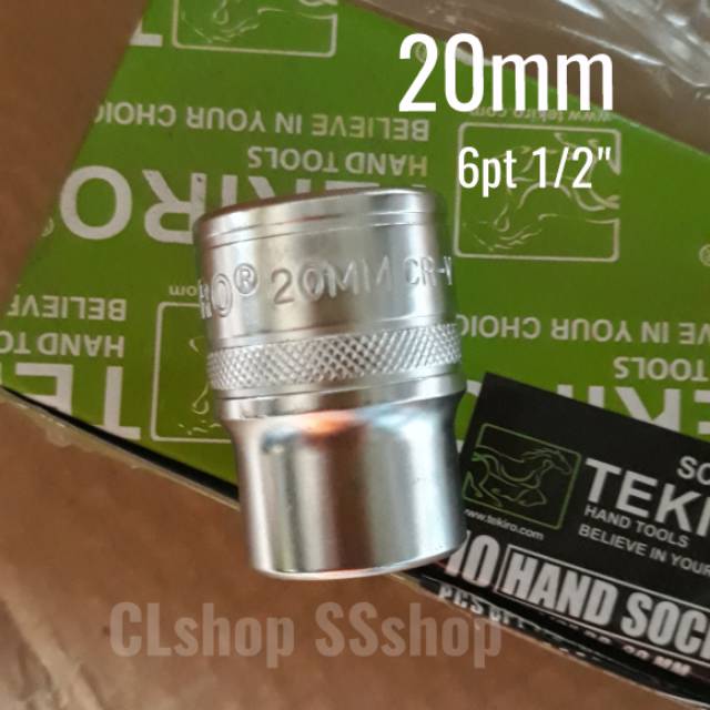 MATA SOCKET BIT 20mm x 1/2" x 6pt TEKIRO ประแจหัวโช้ค 6pt 20 mm