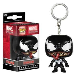 【Good】พวงกุญแจตุ๊กตา Funko Pop Marvel Spider-Man Deadpool Venom ขยับได้ สําหรับตกแต่ง