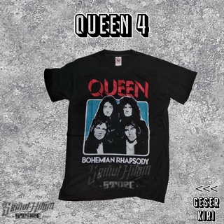 เสื้อยืดผ้าฝ้ายพิมพ์ลายแฟชั่น เสื้อยืด พิมพ์ลาย QUEEN BOHEMIAN RHAPSODY Builtup Music Band English Rock Meeting Rebel He