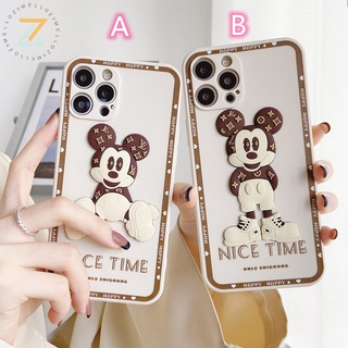 Zymello เคส OPPO A57 2022 4G A77 5G A7 A15 A54 Reno 6Z A12 A16 A5 A9 2020 A5 2020 F11 Pro A94 A93 A53 A74 A31 A92 A74 Reno 7Z 5G Reno 6Z 5G Reno 5 5G Reno 4 4G เคสซิลิโคน เมาส์การ์ตูน 3D แฟชั่น