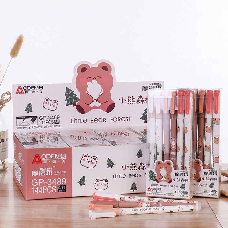 ปากกาลบได้ลายการ์ตูน 12ด้าม/กล่อง**คละสี**（ราคาต่อกล่อง）ยางลบในตัว หมึกน้ำเงิน หัวปากกา0.35-0.5mm #ลบได้#ปากกา - รูปที่ 7