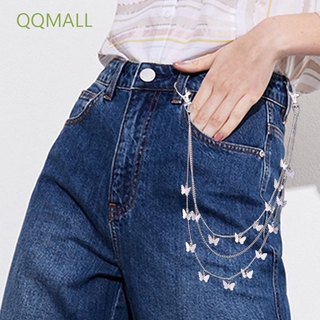 Qqmall เข็มขัดโซ่แบบหลายชั้นสไตล์ฮิปฮอปสําหรับผู้หญิง