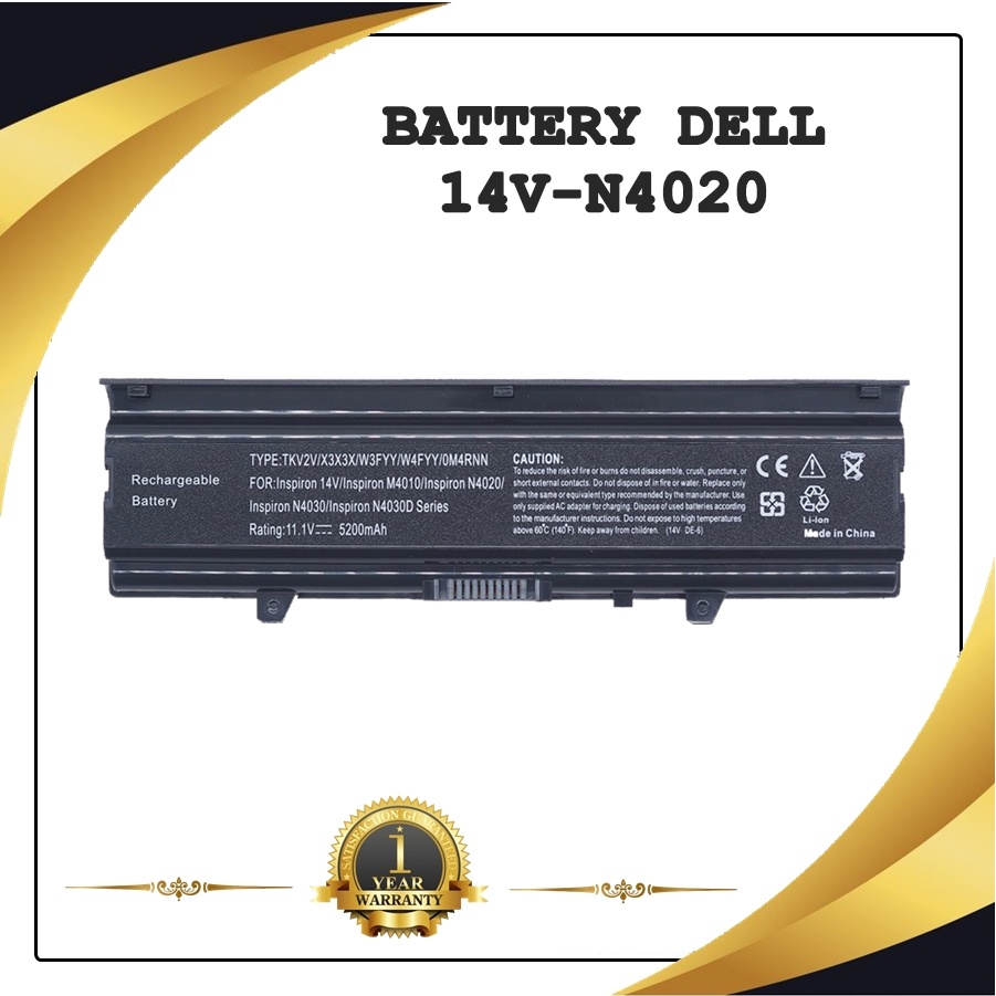 BATTERY NOTEBOOK DELL 14V-N4020 สำหรับ DELL INSPIRON N4020 N4030 M4010 / แบตเตอรี่โน๊ตบุ๊คเดล