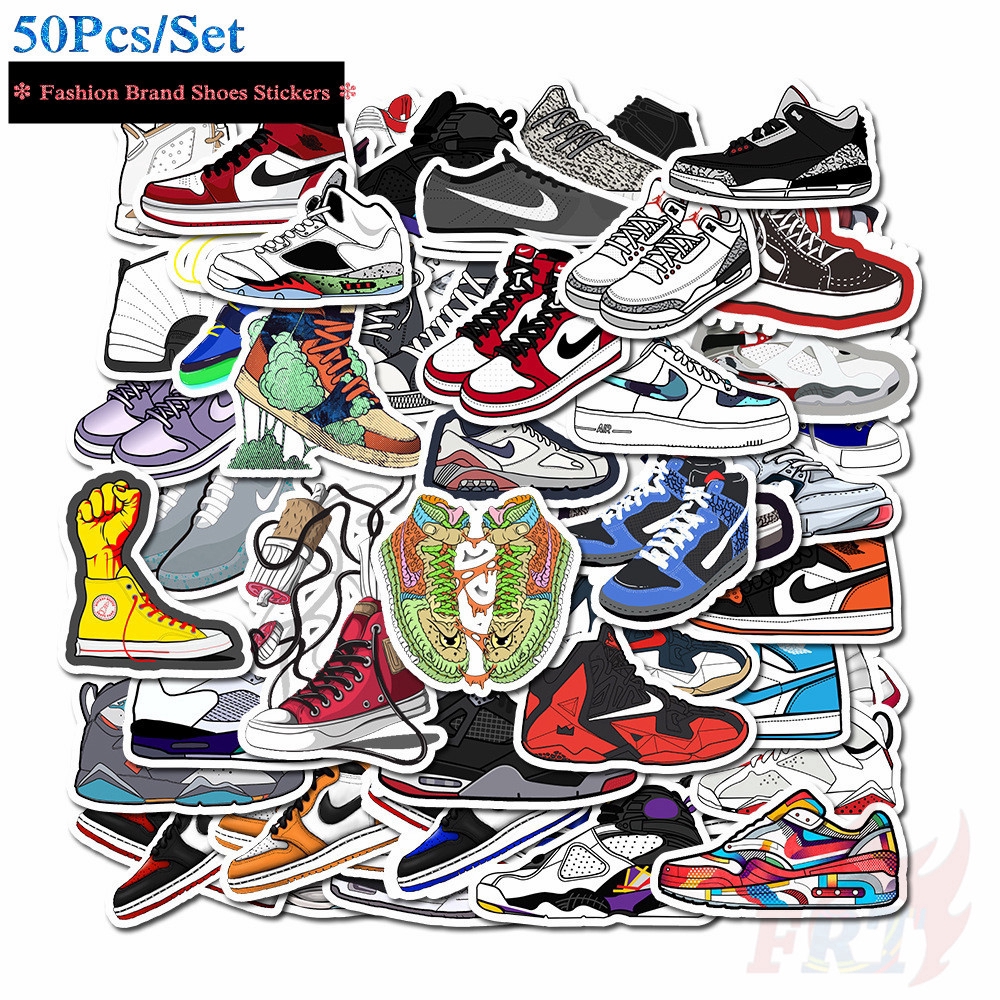 Sports Shoes - Fashion Brand Series 01 สติ๊กเกอร์ 50Pcs/Set DIY Luggage Laptop Skateboard Doodle สติ๊กเกอร์