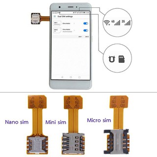 ﻿Hybrid Double Dual SIM Card Adapter Converter (ตัวขยายถาดซิมhybrid)  Nano Sim