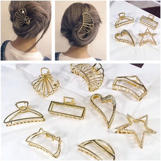 Fulllove กิ๊บติดผมประดับไข่มุกดอกไม้สไตล์วินเทจ Big Diamond Hair Clip มี9สี รุ่น118