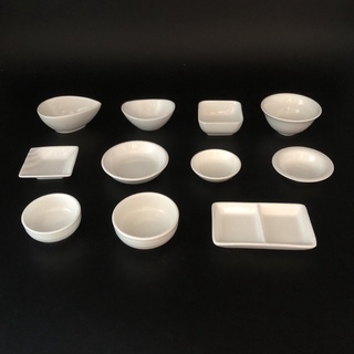 ถ้วยน้ำจิ้มเซรามิกสีขาว สำหรับใส่น้ำจิ้ม มีหลากหลายแบบ ใส่ซอ…