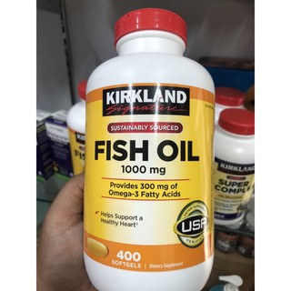 Kirkland Fish oil 1000 mg. 400 เม็ด หมดอายุ 12/23