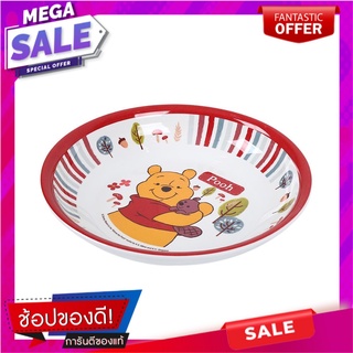 จานเมลามีนลึก 7.75" FLOWERWARE POOH WOODLAND อุปกรณ์ใส่อาหาร MELAMINE DEEP PLATE 7.75" FLOWERWARE POOH WOODLAND