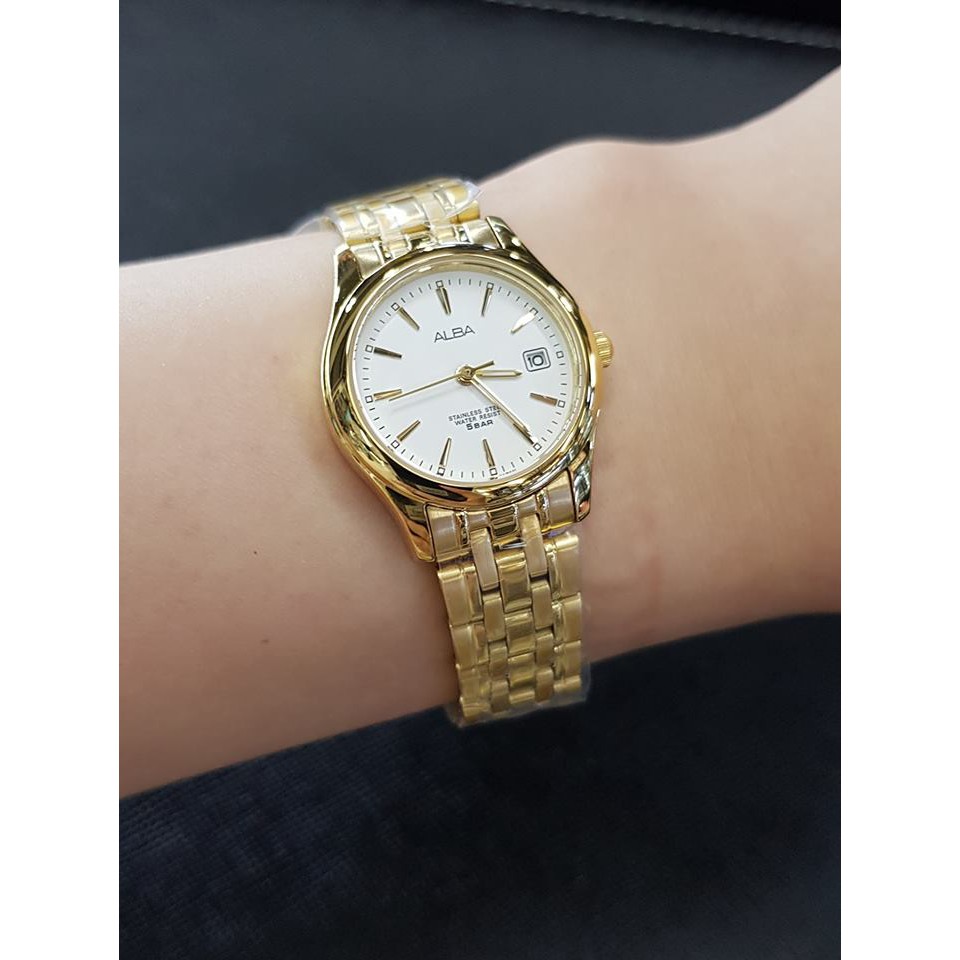 นาฬิกา ข้อมือผู้หญิง ALBA สีทอง รุ่น AXT844X1