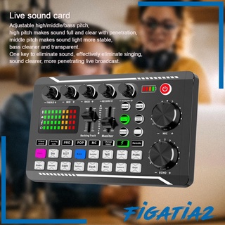 [Figatia2] F998 Usb การ์ดเสียง 16 Effects เว็บแคสสําหรับ Ktv เครื่องเล่นเสียงคอมพิวเตอร์