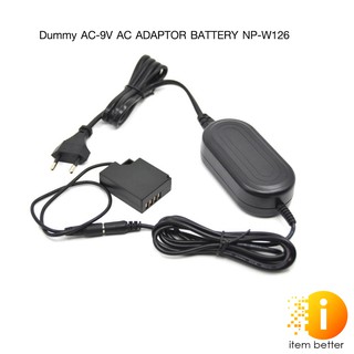 Dummy Battery AC-9V AC Adapter Battery NP-W126 for Fuji XA2, X-Pro1, XE1, XT20, XT2