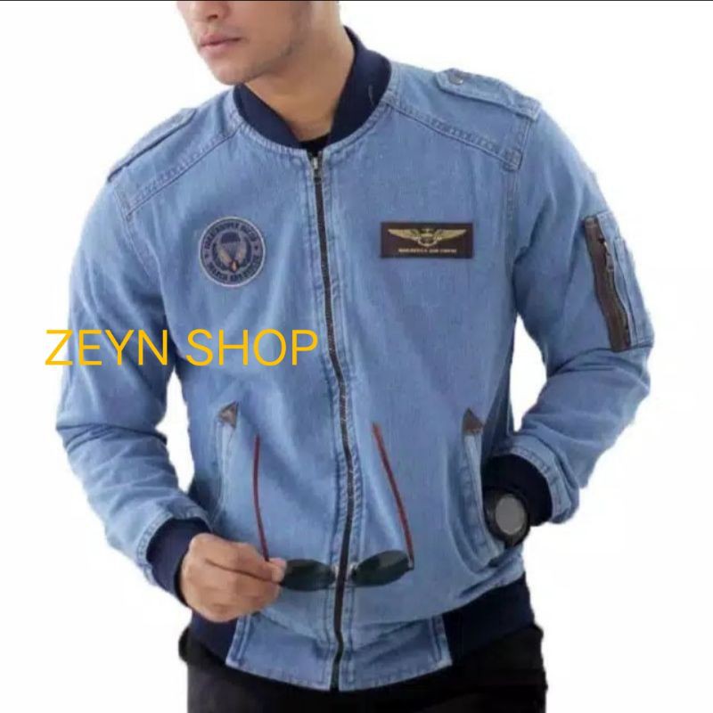 ราคาลง! The BERRY JEANS Jacket - เสื้อแจ็คเก็ตยีนส์ผู้ชาย - BOMBER Jacket - สามารถชําระเงินบนจุดได้