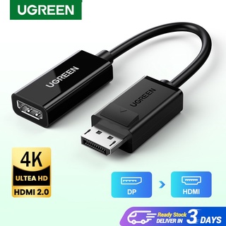 UGREEN อะแดปเตอร์สายเคเบิล 4K*2K DisplayPort DP to HDMI สําหรับโปรเจคเตอร์ HP Dell Laptop