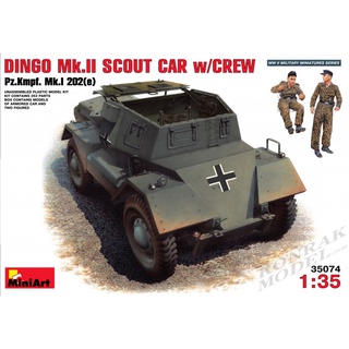 โมเดลรถถัง MI35074 DINGO Mk.II SCOUT CAR w/CREW Pz.Kmpf. Mk.I 202(e) 1/35