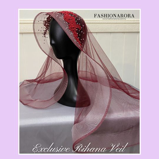 EXCLUSIVE RIHANA VEIL NIKAH VEIL SANDING VEIL TUNANG WEDDING VEIL SELENDANG