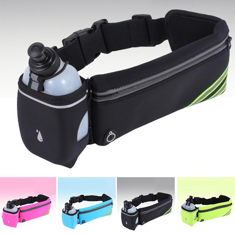 ღღJogging Waist Bag Water Bottles Running Sports Adjustable Stretch
